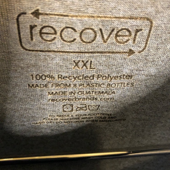 Recover Men’s 100% Recycled Materials Short Sleeve 1/4 Button Up 2X Polo Shirt - Picture 2 of 5